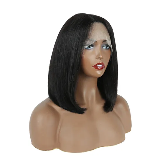 Lace Human Hair Wig,8-14inch Mink Brazilian Hair Wig,13x4 Closure Short Bob Transparent Hd Wigs For Black Women
