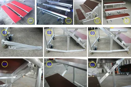 Aluminum adjustable protable church chorus stage