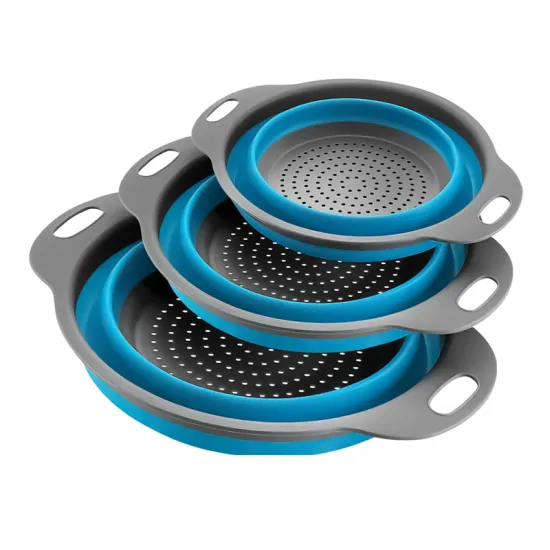 Over-the-Sink Colander, Extendable Fruit Strainer Basket for Kitchen Sink - Wash and Drain Utility