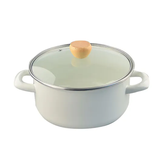 Enamel Mussel Pot Cookware with a Handle for Europe Daily Necessities