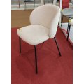 Silla de comedor tapizada contemporánea