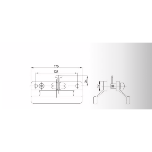 PATIO DOOR HANDLE WITH LOCK