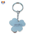 Metal personalized real four leaf clover keychain