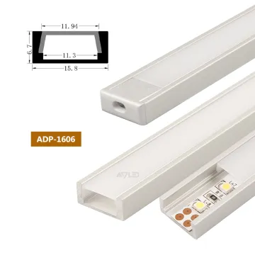 Customizable 1m & 2m LED Lighting Strip with PMMA Diffuser and Recessed Aluminum Profile