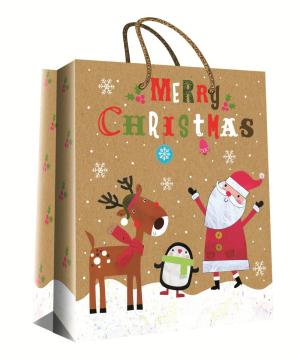 CHRISTMAS SERIES KRAFT GIFTBAG39-0