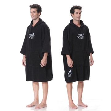 Robe à changement de plage à capuche en coton