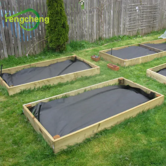 Black weed barrier landscape fabric