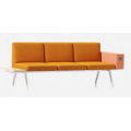 Modern Luxury Soundproof Fabric Sofa Bed Set with Metal Base for Home Office or Public Areas