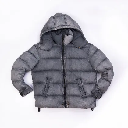 Nylon garment dyed down jacket