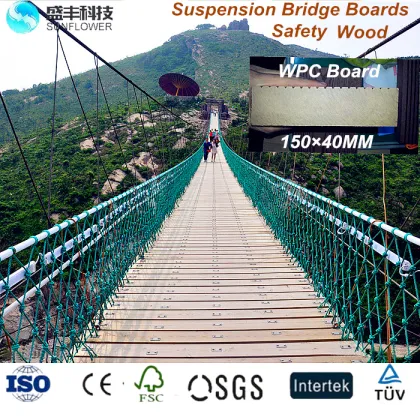 Rainbow bridge landscape bridge suspension bridge decorations wood grain board