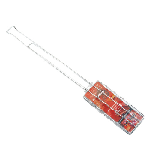 barbecue grill basket with long handle