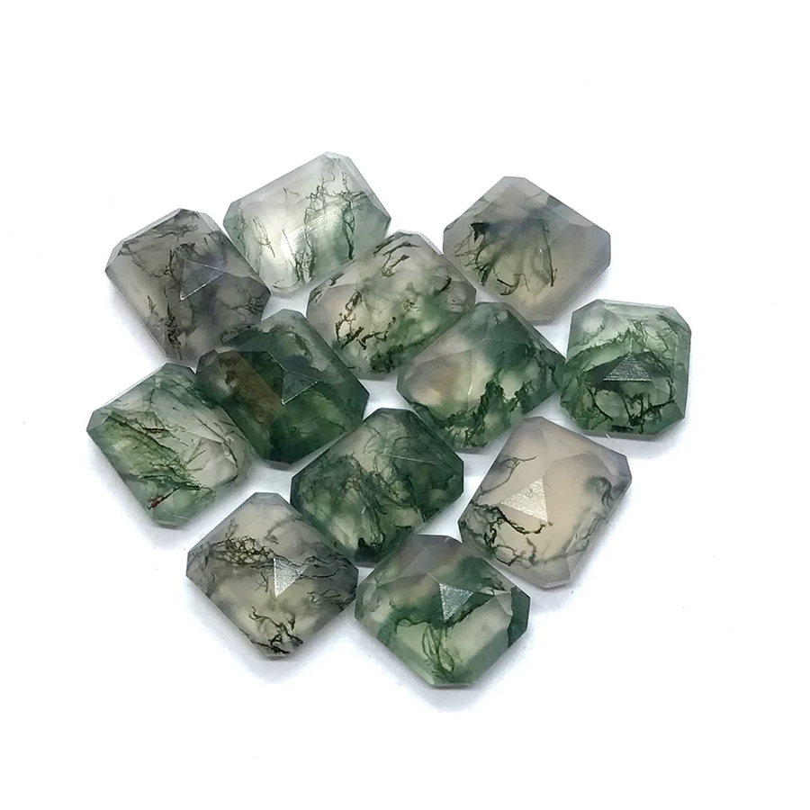 Octagonal water grass agate