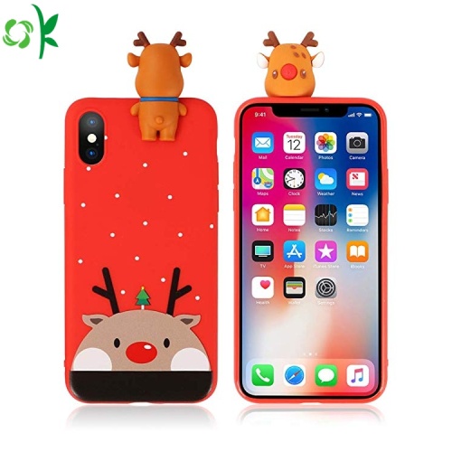 New Fashion Christmas Silicone Case Telepon untuk Dijual