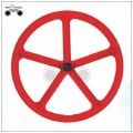 Red 5 spoke bicycle 700c mag wheel