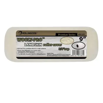 ROLLINGDOG 10 inch 3/4 inch Nap Pure Lambskin Paint roller cover