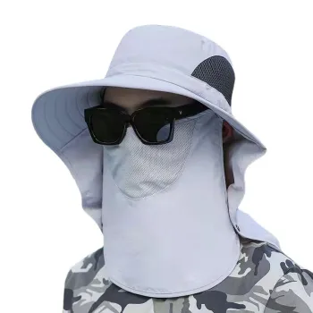 Hot Selling Unisex Outdoor Fishing Sun Visor with Detachable Shawl