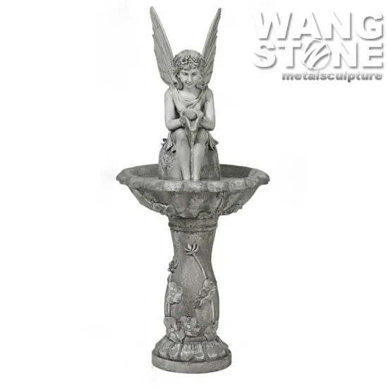Small Table Top Fairy Indoor Decorative Stone Water Fountain
