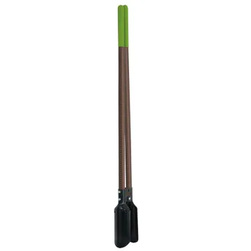 Professional Fiberglass Handle Post Hole Digger with Ruler and Comfortable Grips - Efficient Ground Digging Tool