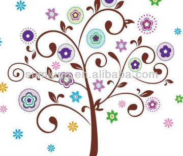 "Floral Tree" PVC Wall Stickers, Removable Wall Stickers 1/3