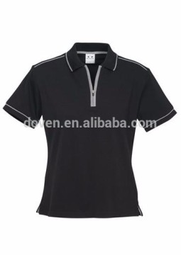 Mens 100% cotton polo shirt custom polo with zipper
