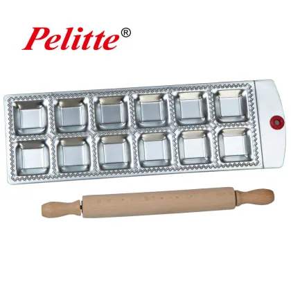 Suqare Dumpling Tray Ravioli maker with a roller