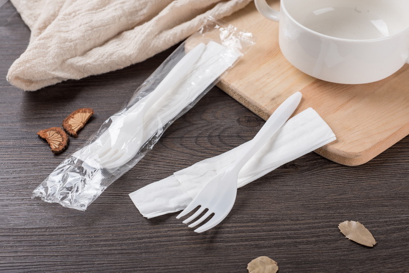 Plastic Napkin Spoon Disposable Fork and Napkins for Party