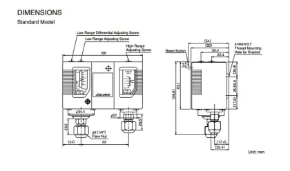 Saginomiya DUAL PRESSURE CONTROLS