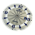 Dial de pérolas de padrão Guilloche com marcador de hora