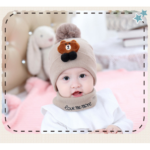 Baby hat scarf autumn/winter knitted hat for newborns