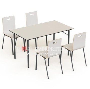 4 Seater Dining Table and Chair Set for Restaurant, Coffee Table, School Canteen, and Cafeteria