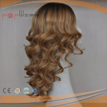 Super Wave Shoulder Length Blonde Silk Top Wigs for Women