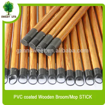 Customized wooden round pvc coated wood broom stick