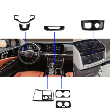 Carbon Fiber Cover Decorative Accessories for KIA Carnival 2022-2025
