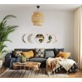 5 peças Escandinavo decoração natural espelho decorativo