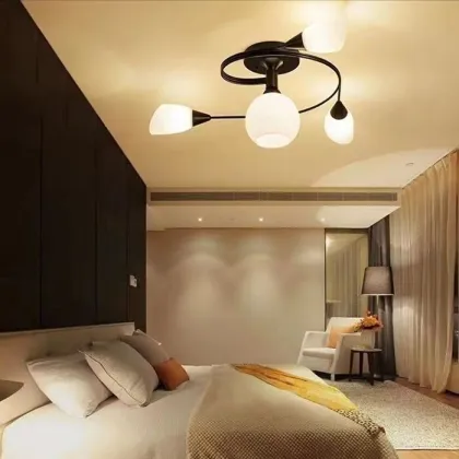 Nordic Minimalist Modern Pastoral Art Children's Lamp for Bedroom Chandeliers