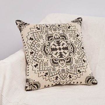 Woven Jacquard Throw Pillow Cover - Aztec Vintage Sofa Decor