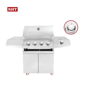 Outdoor Kitchen L Shaped Island Gas Grill for Home BBQ Grill Japanese Outdoor Grill Kitchen