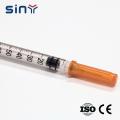 Syringe à insuline jetable 1 ml 0,5 ml avec aiguille fixe