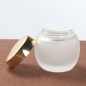 120g drum shape frosted glass jar