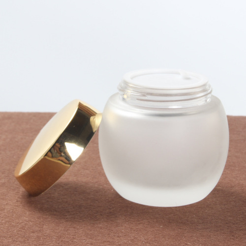 120g drum shape frosted glass jar