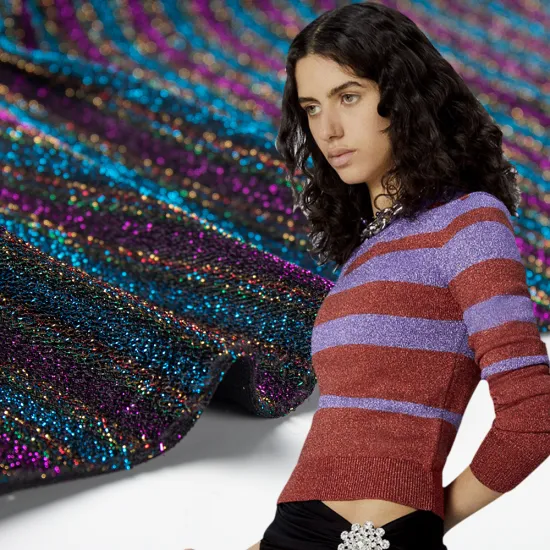 Wholesale Shiny Metallic Spandex and Lurex Fabrics for Swimsuits and Bikinis