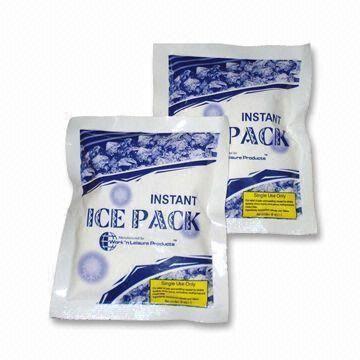 High-quality Instant Ice Packs, Made of Nontoxic Material, Customized Shapes are Welcome