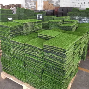 Best Price Outdoor Interlocking Artificial Turf and Landscape Grass Tiles for Flooring