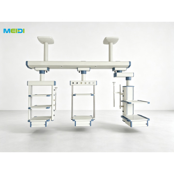ICU Combined Ceiling Bridge 2‑Bed Shared Dry‑Wet Separation High‑Strength Aluminum Alloy ICU Pendant System