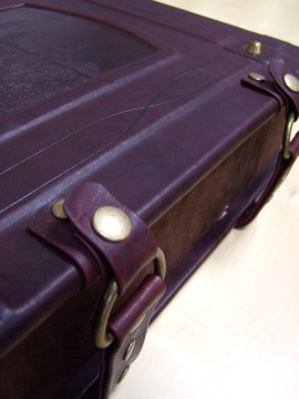 Real Leather Red Wine Box