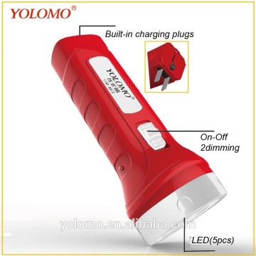 newest 5pcs led 700mAh rechargeable led flashlight