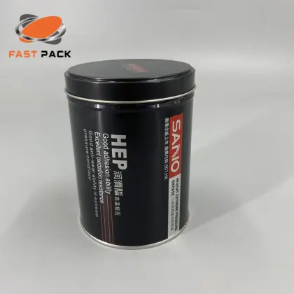 lubricating grease packaging tin can,round metal tin can
