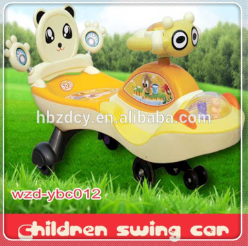 Kids car bike/ Swing car With Children music yellow color for boy and girl