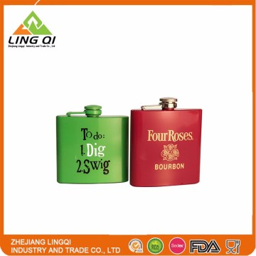 High End Unique 7Oz Stainless Steel Color Coated Hip Flask