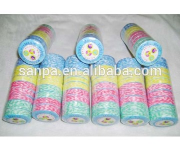 2016 Hangzhou Magic Super Colorful Stripe Non-woven Compressed Tissue Cleaning Cloth